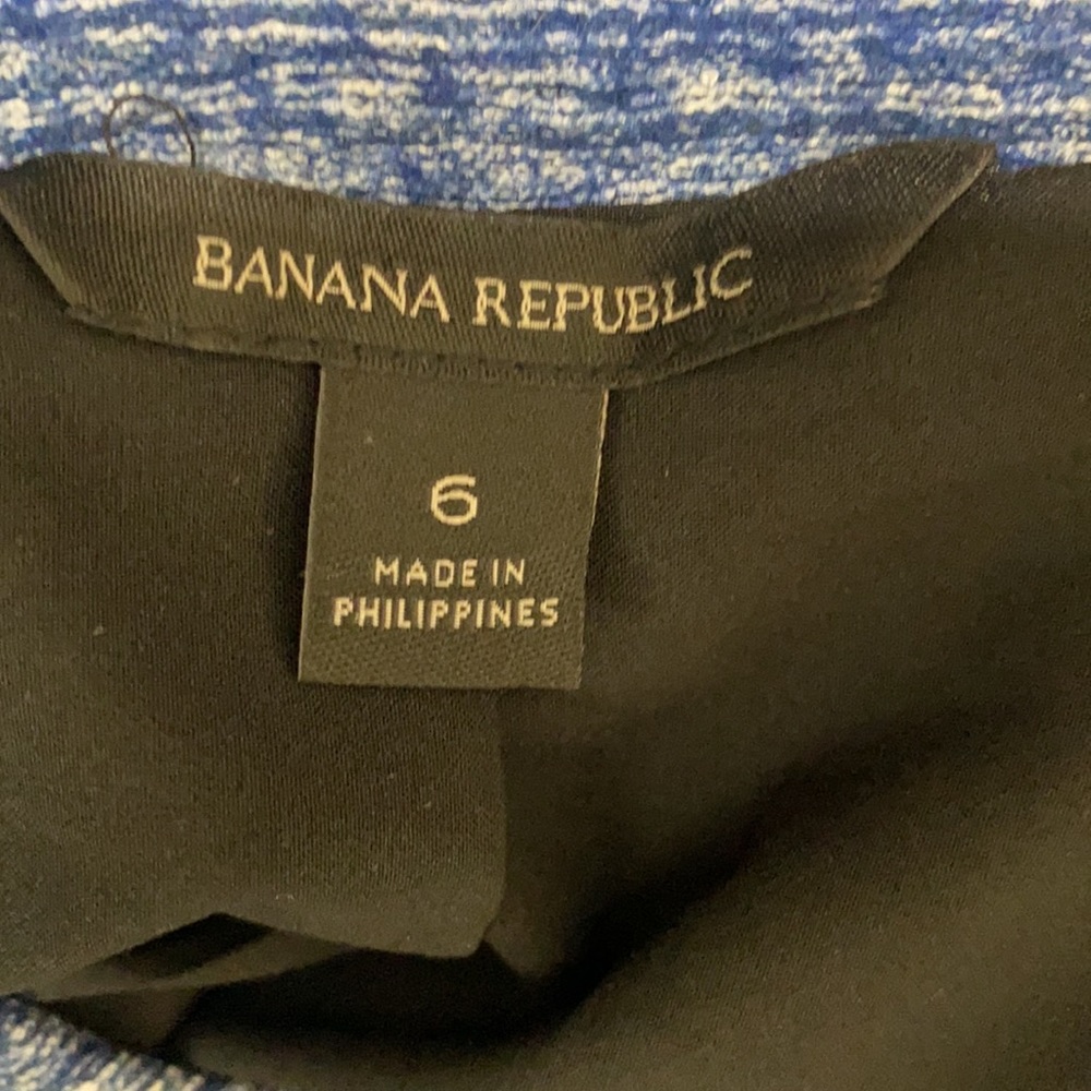 NWOT Banana Republic Blue Space Dye Peplum Jacket - Picture 10 of 11